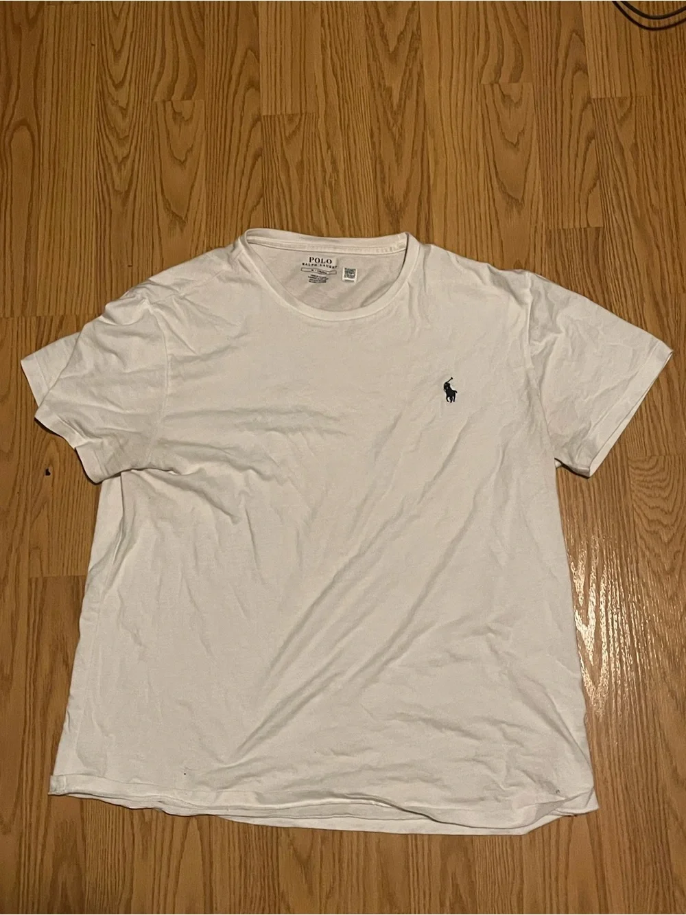 Polo by Ralph Lauren White Short Sleeve Crew Neck Tee with Navy Pony